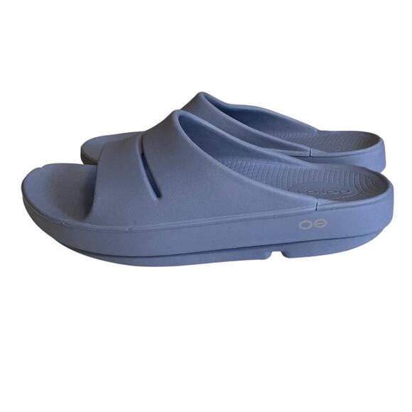 Oofos Ooahh Recovery Slide Sandals Moroccan Blue Womens Sz 7/Men's 5 EUC - Picture 7 of 12